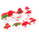 10 Pieces DIY Felt Santa Claus Christmas Shape Patch Padded for DIY Xmas Decoration