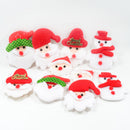 10 Pieces DIY Felt Santa Claus Christmas Shape Patch Padded for DIY Xmas Decoration