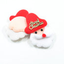 10 Pieces DIY Felt Santa Claus Christmas Shape Patch Padded for DIY Xmas Decoration