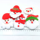 10 Pieces DIY Felt Santa Claus Christmas Shape Patch Padded for DIY Xmas Decoration