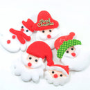 10 Pieces DIY Felt Santa Claus Christmas Shape Patch Padded for DIY Xmas Decoration