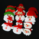 10 Pieces DIY Felt Santa Claus Christmas Shape Patch Padded for DIY Xmas Decoration
