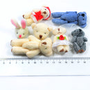 7 Pieces Mixed Cute Mini Bear Stuffed Animal Doll Plush Soft Toy Christmas Gifts