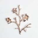10 Piece Flower Alloy Crafts Buttons Embellishments for Bridal Wedding Decoration 4.5x4cm