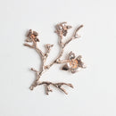 10 Piece Flower Alloy Crafts Buttons Embellishments for Bridal Wedding Decoration 4.5x4cm