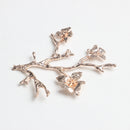 10 Piece Flower Alloy Crafts Buttons Embellishments for Bridal Wedding Decoration 4.5x4cm