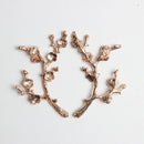 10 Piece Flower Alloy Crafts Buttons Embellishments for Bridal Wedding Decoration 5x2.5cm