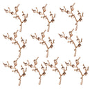 10 Piece Flower Alloy Crafts Buttons Embellishments for Bridal Wedding Decoration 5x2.5cm