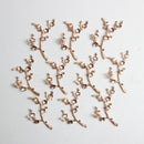 10 Piece Flower Alloy Crafts Buttons Embellishments for Bridal Wedding Decoration 5x2.5cm