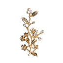 10 Piece Flower Leaves Alloy Crystal Crafts Buttons Embellishments for Bridal Wedding Decoration