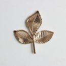 10 Piece Leaves Alloy Crafts Buttons Embellishments for Bridal Wedding Decoration Gold