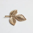 10 Piece Leaves Alloy Crafts Buttons Embellishments for Bridal Wedding Decoration Gold