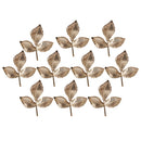 10 Piece Leaves Alloy Crafts Buttons Embellishments for Bridal Wedding Decoration Gold
