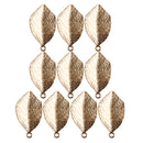 10 Pieces Vintage Alloy Gold Leaf Leaves Pendant Charms DIY Jewelry Findings