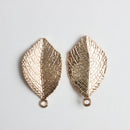 10 Pieces Vintage Alloy Gold Leaf Leaves Pendant Charms DIY Jewelry Findings