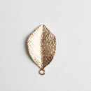 10 Pieces Vintage Alloy Gold Leaf Leaves Pendant Charms DIY Jewelry Findings