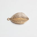 10 Pieces Vintage Alloy Gold Leaf Leaves Pendant Charms DIY Jewelry Findings