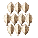 10 Pieces Vintage Alloy Gold Leaf Leaves Pendant Charms DIY Jewelry Findings