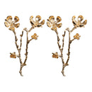 10 Piece Flower Alloy Flatback Crafts Buttons Embellishments for Bridal Wedding Decoration