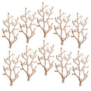 10 Pieces Gold Alloy Branches Pearl Embellishment DIY Scrapbooking Wedding Bridal Hair Craft Jewelry Findings
