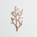 10 Pieces Gold Alloy Branches Pearl Embellishment DIY Scrapbooking Wedding Bridal Hair Craft Jewelry Findings