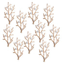 10 Pieces Gold Alloy Branches Pearl Embellishment DIY Scrapbooking Wedding Bridal Hair Craft Jewelry Findings