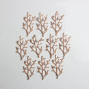 10 Pieces Gold Alloy Branches Pearl Embellishment DIY Scrapbooking Wedding Bridal Hair Craft Jewelry Findings