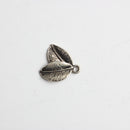 10 Pieces Vintage Alloy Sliver Leaf Two Leaves Pendants Charms DIY Jewelry Findings