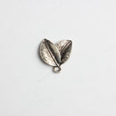 10 Pieces Vintage Alloy Sliver Leaf Two Leaves Pendants Charms DIY Jewelry Findings