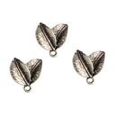 10 Pieces Vintage Alloy Sliver Leaf Two Leaves Pendants Charms DIY Jewelry Findings