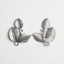 10 Pieces Vintage Alloy Sliver Leaf Three Leaves Pendants Charms DIY Jewelry Findings