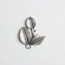 10 Pieces Vintage Alloy Sliver Leaf Three Leaves Pendants Charms DIY Jewelry Findings