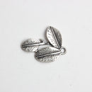 10 Pieces Vintage Alloy Sliver Leaf Three Leaves Pendants Charms DIY Jewelry Findings