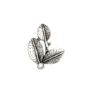 10 Pieces Vintage Alloy Sliver Leaf Three Leaves Pendants Charms DIY Jewelry Findings