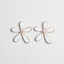 10 Pieces Alloy Flower Crystal Crafts Button Jewelry Findings for DIY Phone Case Decoration 25mm