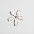 10 Pieces Alloy Flower Crystal Crafts Button Jewelry Findings for DIY Phone Case Decoration 25mm
