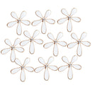 10 Pieces Alloy Flower Crystal Crafts Button Jewelry Findings for DIY Phone Case Decoration 25mm