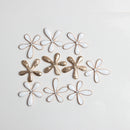 10 Pieces Alloy Flower Crystal Crafts Button Jewelry Findings for DIY Phone Case Decoration 25mm