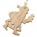 6 Designs Wooden Pendants Santa Claus&Snowman&Socks&Elk&Bells&Sled Ornaments DIY Christmas Home Party Decorations Xmas Tree Ornaments Kids Gifts