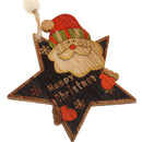 3 Pieces Wooden Christmas Tree Decor Xmas Hanging Reindeer Santa Ornaments Decoration