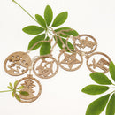 6 Pieces Mixed Natural Wood Christmas Tree Hanging Decoration Xmas Drop Pendants
