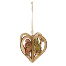 3 Sets Christmas Hanging Ornaments Christmas Decoration Wooden Heart Pendant Crafts Embellishments Christmas Tree Decorations