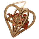 3 Sets Christmas Hanging Ornaments Christmas Decoration Wooden Heart Pendant Crafts Embellishments Christmas Tree Decorations