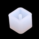 3 Sizes Silicone Mould DIY Cube Pendants Beads with Hole For Resin Casting Jewelry Making Crafts