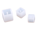 3 Sizes Silicone Mould DIY Cube Pendants Beads with Hole For Resin Casting Jewelry Making Crafts