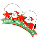 2 Piece Santa Claus Merry Christmas Wooden Christmas Tree Ornament Hanging Decoration 175x165mm