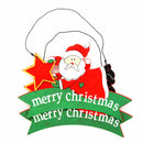 2 Piece Santa Claus Merry Christmas Wooden Christmas Tree Ornament Hanging Decoration 175x165mm