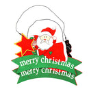 2 Piece Santa Claus Merry Christmas Wooden Christmas Tree Ornament Hanging Decoration 175x165mm