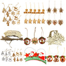 2 Piece Santa Claus Merry Christmas Wooden Christmas Tree Ornament Hanging Decoration 175x165mm