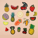 18 Pieces Fruits Design Embroidery Patches Clothes Bag Hat Badge Sew Iron on Appliques